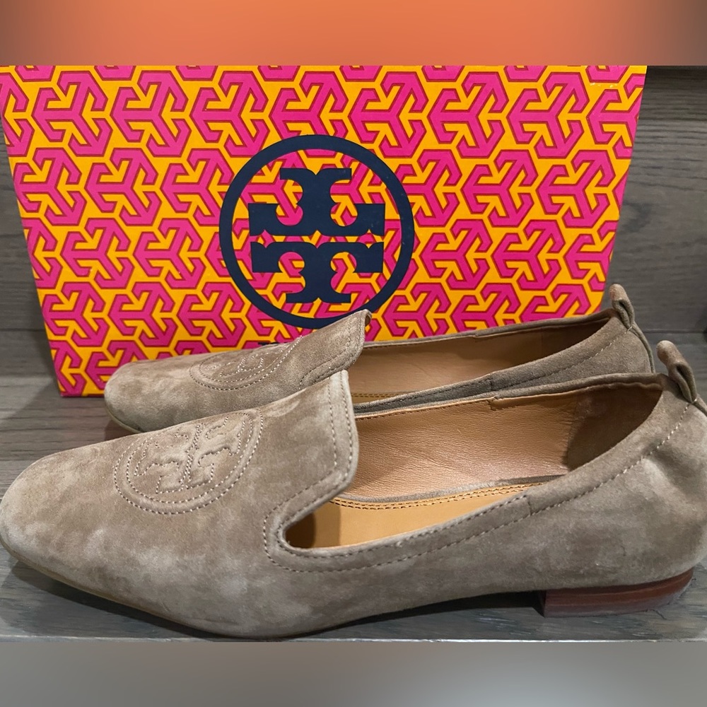 Tory Burch suede loafers
